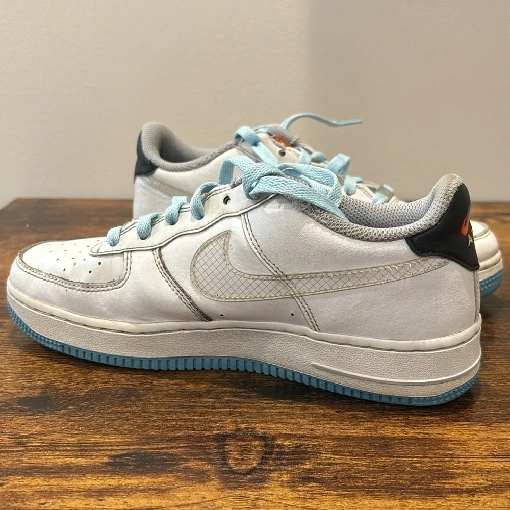 Nike Air Force 1 LV8 GS Happy Hoops Blue White size 5.5 youth boys sneakers
